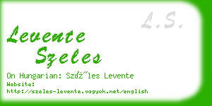 levente szeles business card